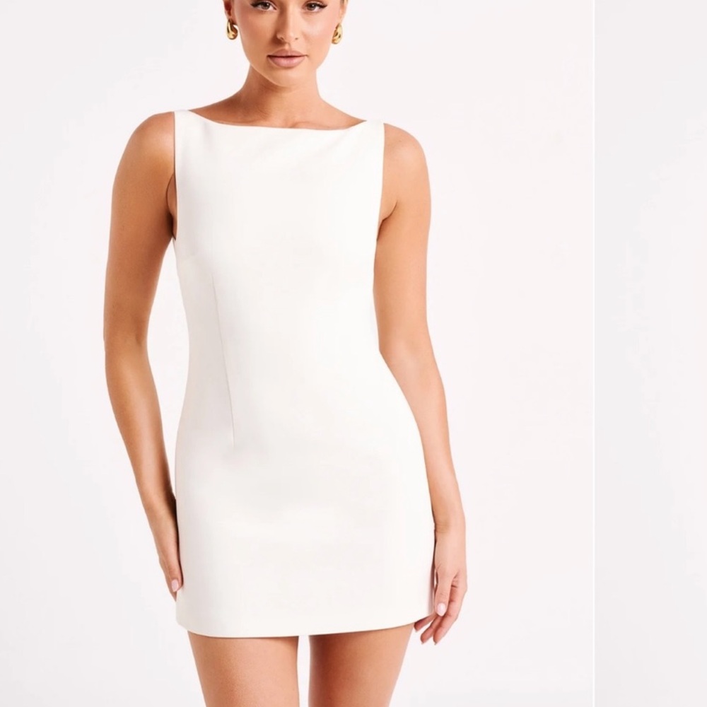 Meshki Angela mini dress in white